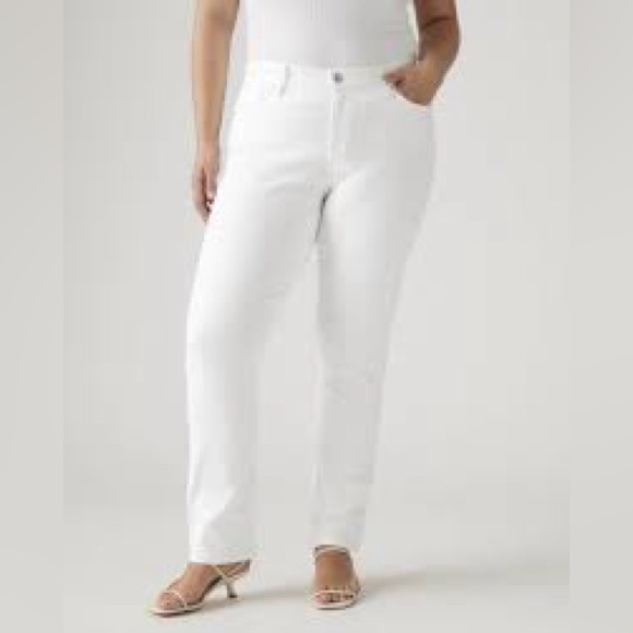 Levi’s Strauss Denim - Levi's Strauss & Co 505 “red tab” straight white denim jeans size 16M